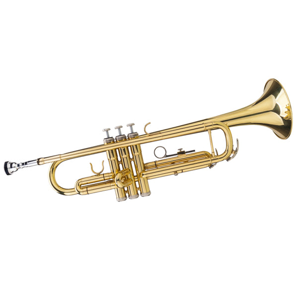 Drop-B Adjustable Trumpet Gold Finish High-Quality Brass BB Trumpet for New Learners with Crystal-Clear Sound and Elegant Case