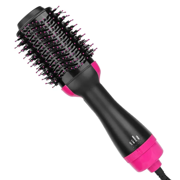 4-in-1 Hot Hair Brush Dryer – Volumizing, Straightening & Curling