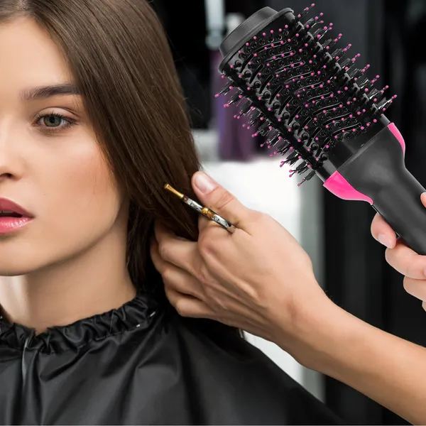 4-in-1 Hot Hair Brush Dryer – Volumizing, Straightening & Curling