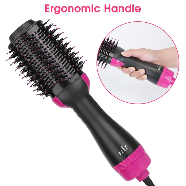 4-in-1 Hot Hair Brush Dryer – Volumizing, Straightening & Curling