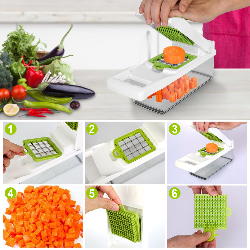 12-in-1 Vegetable Chopper Set  Slice, Dice & Prep Fast