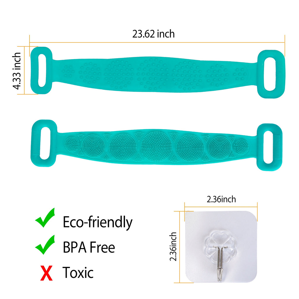 Silicone Back Scrubber Belt – Exfoliating Shower Body Brush