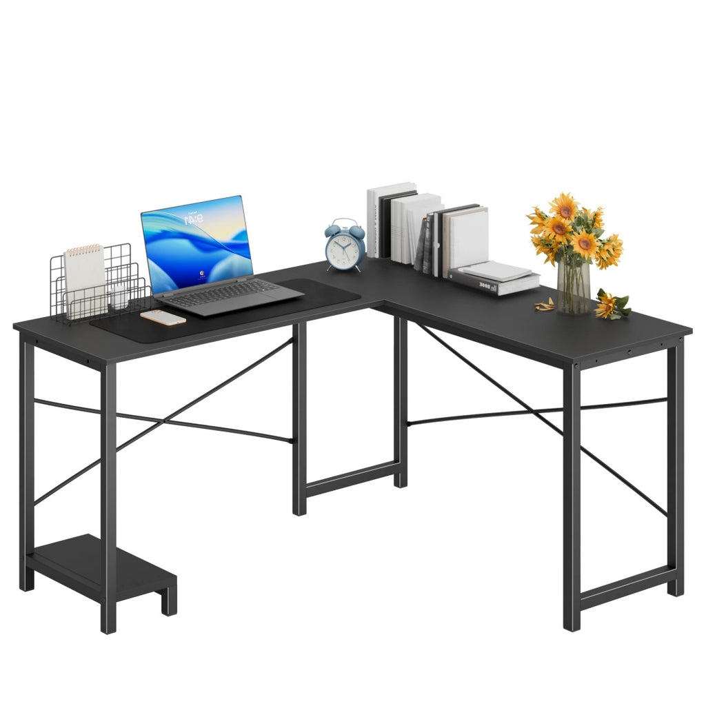 49″ L-Shaped Gaming Desk with CPU Stand