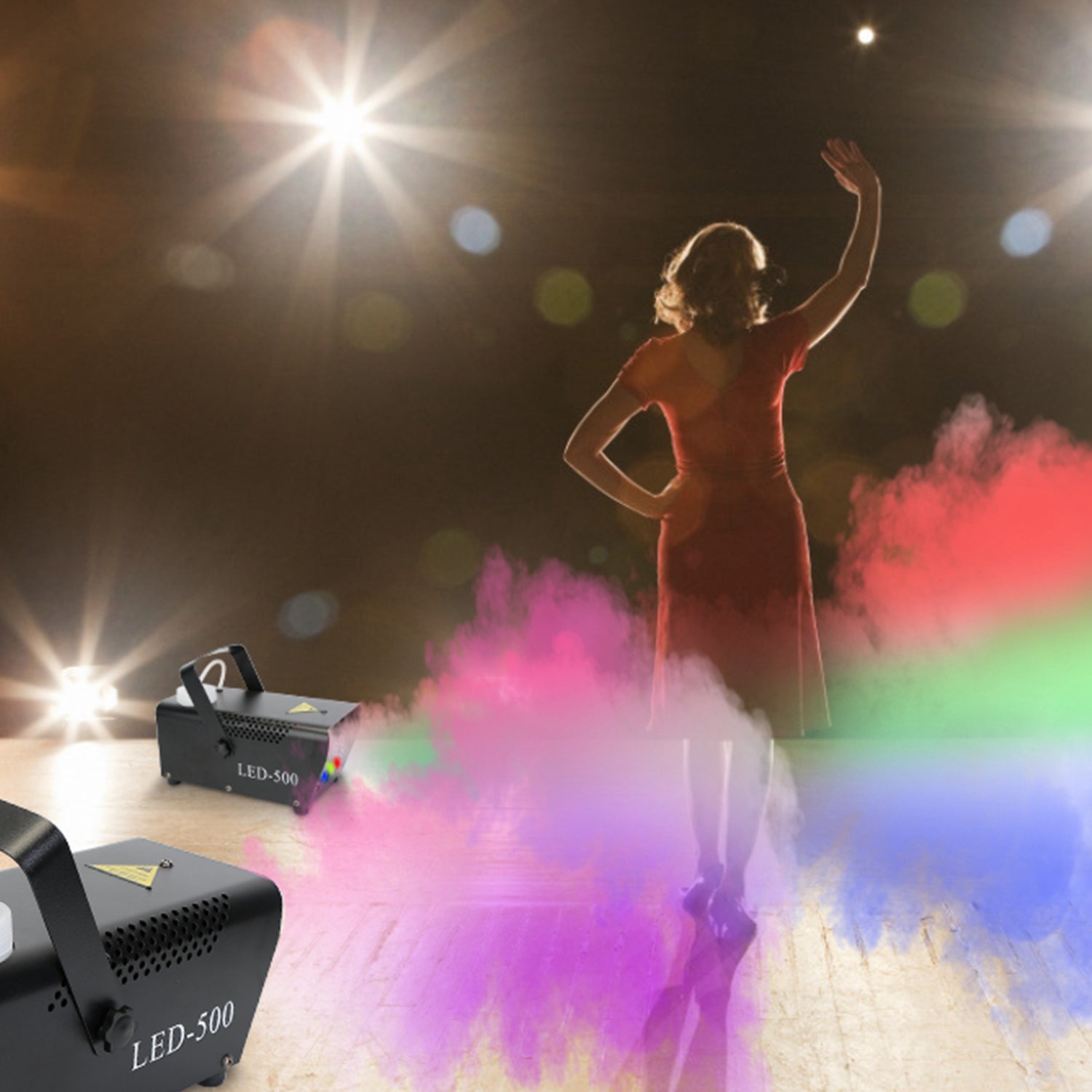 400W RGB LED Fog Machine with Remote Control