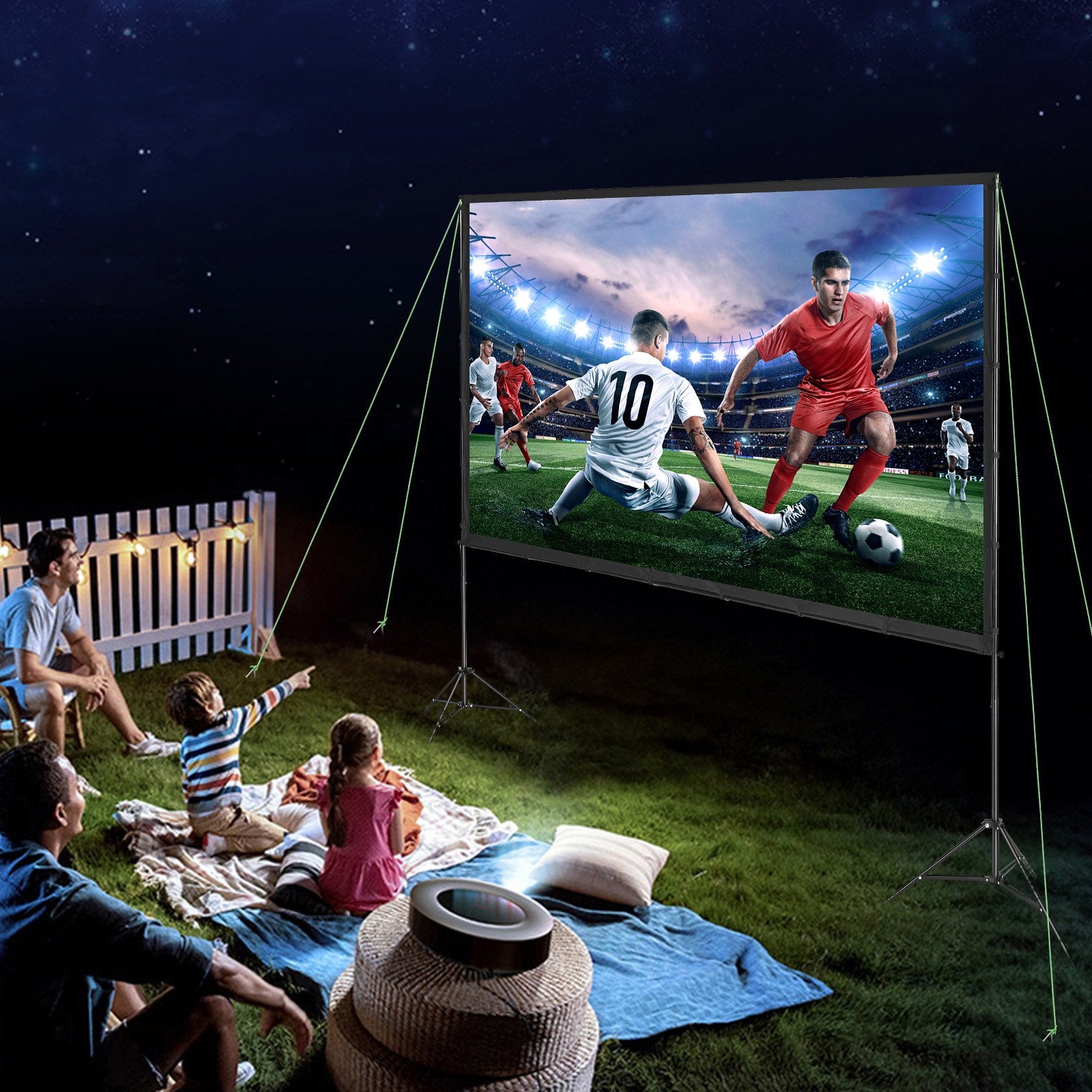 120″ Outdoor Movie Screen Big Backyard Cinema Anywhere!