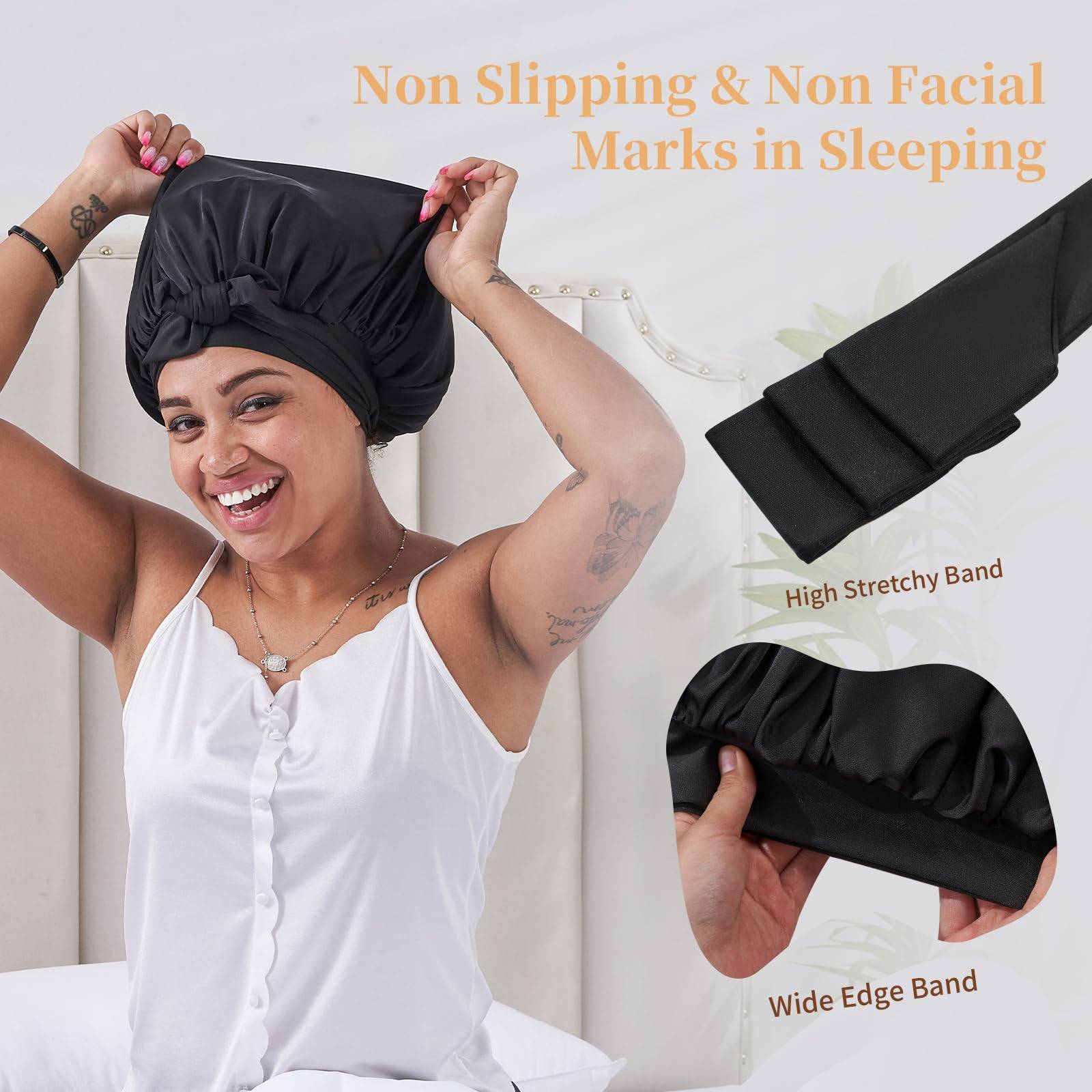 Silk Satin Sleep Bonnet | Frizz Protection