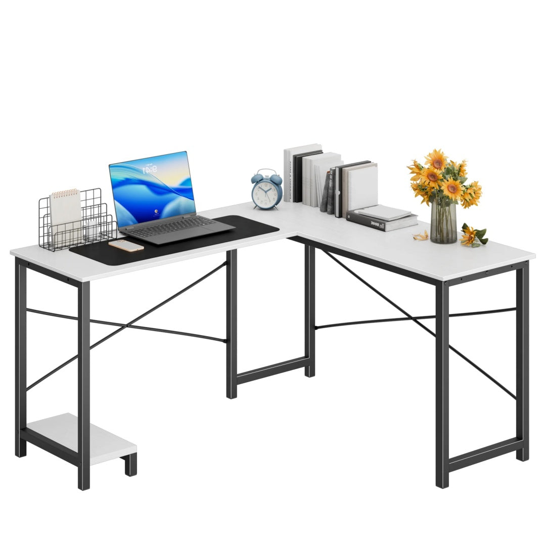 49″ L-Shaped Computer Desk with CPU Stand