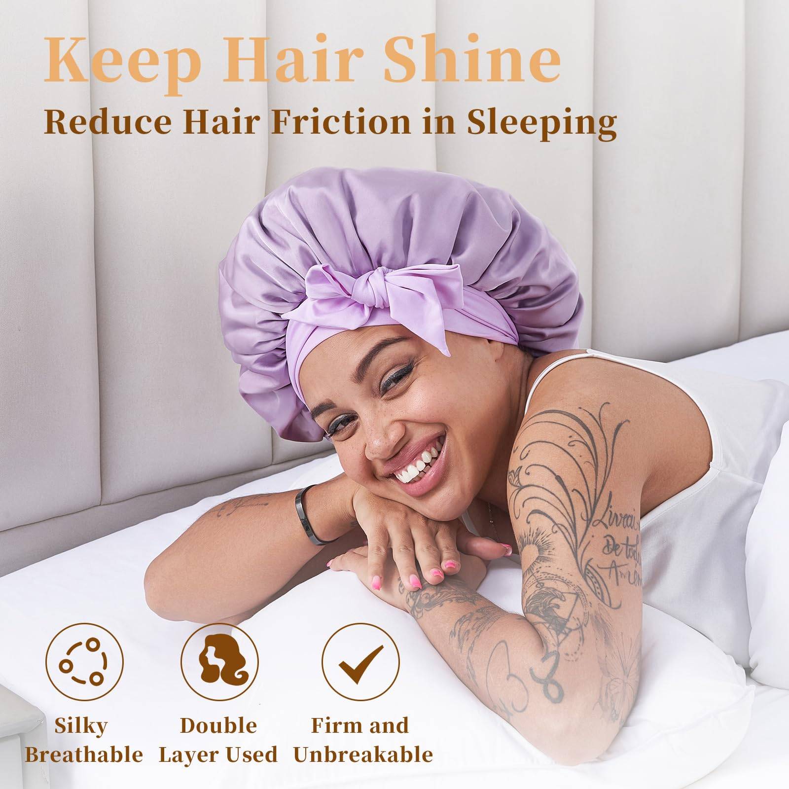 Silk Satin Sleep Bonnet | Frizz Protection