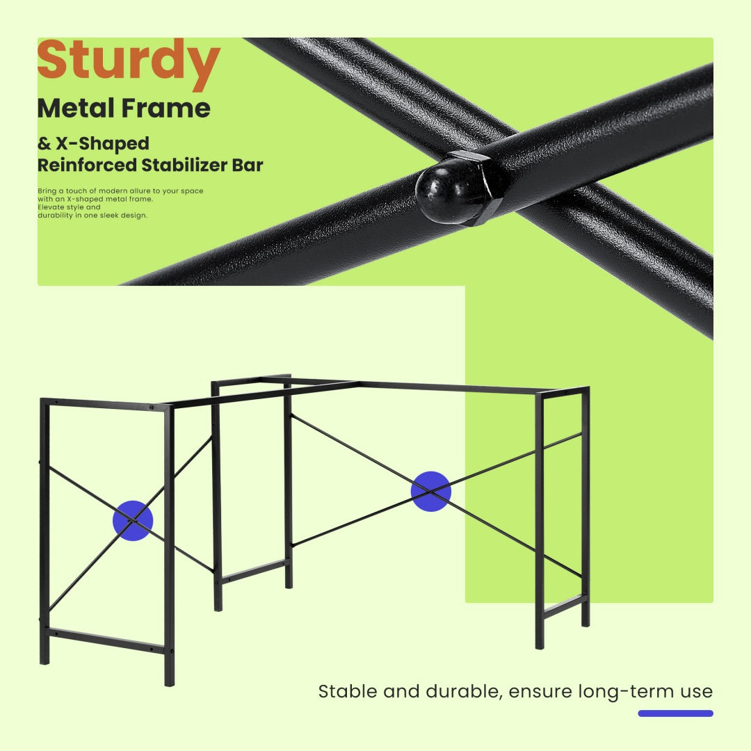 49″ L-Shaped Gaming Desk with CPU Stand