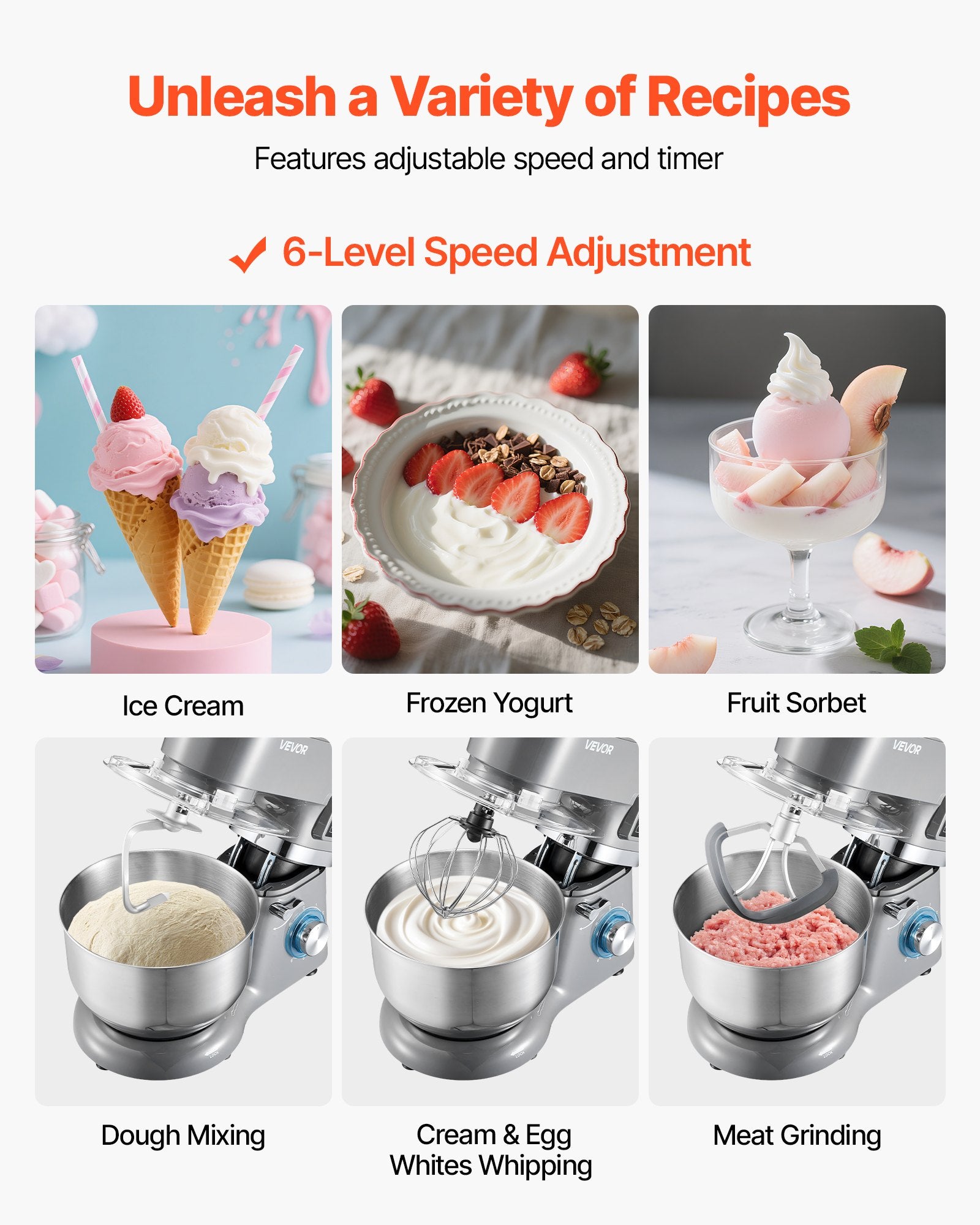 Ice Cream Maker & Stand Mixer | 1.8 Qt | 6-Speed