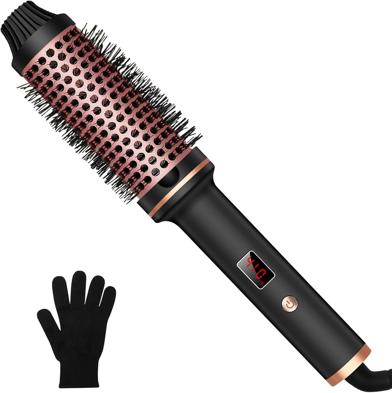 1.5″ Heated Volumizing Curling Brush with LCD Display & 10 Temperature Settings